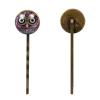 4 Pieces Bobby Pins Hair Clips for Women, Owl Art Pattern Decorative Hairpin Hair Barrettes for Girls, Elegant Brown Hair Accessories view 2