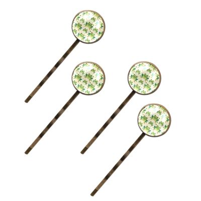 4 Pcs Hair Pins for Women, Cute Green Frog Seamless Pattern Long Bobby Pins Vintage Hairpins Decorative Elephant Hair Barrettes with Jewelry Gift Box