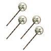 4 PCS Womens Hair Barrettes, a Bunch of Whitepeony Watercolor Long Bobby Hair Pins for Girls, Stainless Steel Hair Clips Headwear Styling Tools Hair Accessories view 1