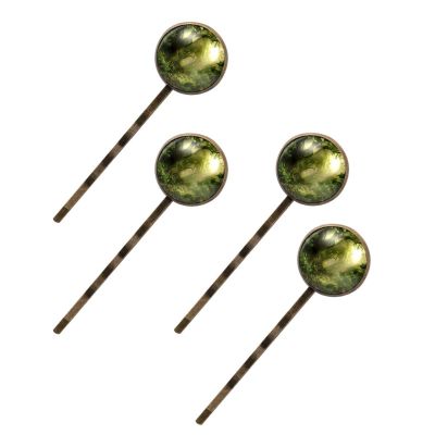 4 Pieces Bobby Pins Hair Clips for Women, Natural Scenery Forest Pattern Decorative Hairpin Hair Barrettes for Girls, Elegant Brown Hair Accessories