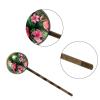 4 PCS Womens Hair Barrettes, Exotic Flowers Palm Leaves Pink Flamingos Long Bobby Hair Pins for Girls, Stainless Steel Hair Clips Headwear Styling Tools Hair Accessories view 3