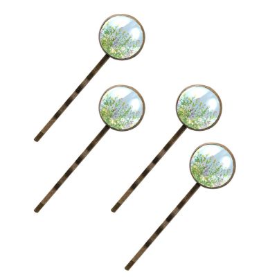 4 Pcs Hair Pins for Women, Modern Wildflowers and Herbs Seamless Long Bobby Pins Vintage Hairpins Decorative Elephant Hair Barrettes with Jewelry Gift Box