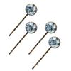 4 Pieces Bobby Pins Hair Clips for Women, Retro Nautical Style Marine Sailing Elements Decorative Hairpin Hair Barrettes for Girls, Elegant Brown Hair Accessories view 1