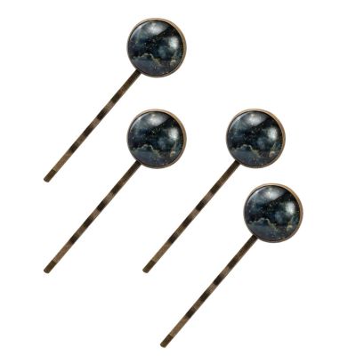 4 PCS Womens Hair Barrettes, Constellation Galaxy Long Bobby Hair Pins for Girls, Stainless Steel Hair Clips Headwear Styling Tools Hair Accessories