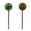 4 PCS Womens Hair Barrettes, Succulent Cactus Green Seamless Pattern Long Bobby Hair Pins for Girls, Stainless Steel Hair Clips Headwear Styling Tools Hair Accessories view 2