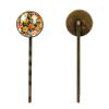 4 Pieces Bobby Pins Hair Clips for Women, Hippie Flower Mushrooms Honeycomb Decorative Hairpin Hair Barrettes for Girls, Elegant Brown Hair Accessories view 2
