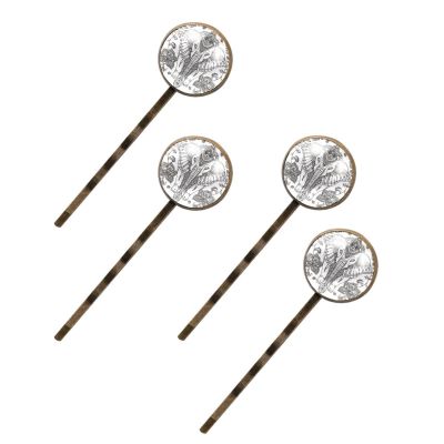 4 PCS Womens Hair Barrettes, African Ethnic Elephant Long Bobby Hair Pins for Girls, Stainless Steel Hair Clips Headwear Styling Tools Hair Accessories