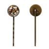 4 Pieces Bobby Pins Hair Clips for Women, Seamless Skulls and Roses Decorative Hairpin Hair Barrettes for Girls, Elegant Brown Hair Accessories view 2