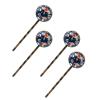 4 PCS Womens Hair Barrettes, Mushrooms Moon and Skulls Long Bobby Hair Pins for Girls, Stainless Steel Hair Clips Headwear Styling Tools Hair Accessories view 1