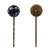 4 Pieces Bobby Pins Hair Clips for Women, Night Sky Planets Comets Constellations Decorative Hairpin Hair Barrettes for Girls, Elegant Brown Hair Accessories view 2