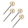 4 PCS Womens Hair Barrettes, Summer Sunflowers with White Background Pattern Long Bobby Hair Pins for Girls, Stainless Steel Hair Clips Headwear Styling Tools Hair Accessories view 1