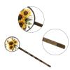 4 PCS Womens Hair Barrettes, Farmhouse Sunflower Wildflowers Long Bobby Hair Pins for Girls, Stainless Steel Hair Clips Headwear Styling Tools Hair Accessories view 3