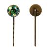 4 PCS Womens Hair Barrettes, Tropical Birds Parrot and Palm Leaves Hibiscus Long Bobby Hair Pins for Girls, Stainless Steel Hair Clips Headwear Styling Tools Hair Accessories view 2