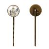 4 Pieces Bobby Pins Hair Clips for Women, Dragonfly Floral Herbs Antique Botanical Patterm Decorative Hairpin Hair Barrettes for Girls, Elegant Brown Hair Accessories view 2