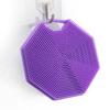 2pcs Multifunctional Massage and Soft Silicone Shower Brushes, Massage Shower Brushes, and Polygonal Silicone Suction Cup Brushes (Purple) view 2