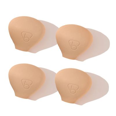 brush bubble Compact Silicone Makeup Brush Covers for Travel, A Storage & Organizer Case for Brushes to protect Makeup Bag, Re-designed Universal Fit, Khaki, Set of 4