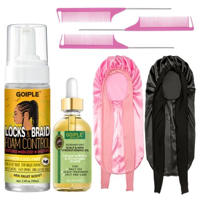 Braid Foam Control Mousse for Braids, Twist, Locs - No Flake, Moisturizing Mousse with Rosemary Oil for Hair Growth - Easy to Apply with Sleep Bonnets