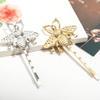 1 Pcs Cute Bee Metal Hairpin Matte Bee Bobby Pin Side Hair Clips Honeybee Bobby Pins Hair Accessories for Party Wedding Silver/GoldSilver view 3