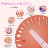 Electric Nail Filer, Professional Nail Drill Kit, Electric Nail Drill Kit, Portable File for Acrylic Gel Nails, Cordless Nail File Electric Manicure Pedicure Tools with Drill Bits for Home Salon view 2