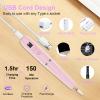 Electric Nail Filer, Professional Nail Drill Kit, Electric Nail Drill Kit, Portable File for Acrylic Gel Nails, Cordless Nail File Electric Manicure Pedicure Tools with Drill Bits for Home Salon view 3