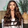 oulaer #1b30 Highlight Natural Wave Transparent Lace Front Human Hair Wig 13X6 Pre Plucked Brazilian Virgin Hair with Baby Hair Natural Hairline Wig Body Wave Wig 150% Density 16Inch view 2