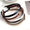 Sinalty Black Brown White Leather Headbands Thin Cute Knotted HairBands Fashion Kont Hair Accessories for Women and Girls (5 Pcs) view 2