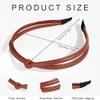 Sinalty Black Brown White Leather Headbands Thin Cute Knotted HairBands Fashion Kont Hair Accessories for Women and Girls (5 Pcs) view 4