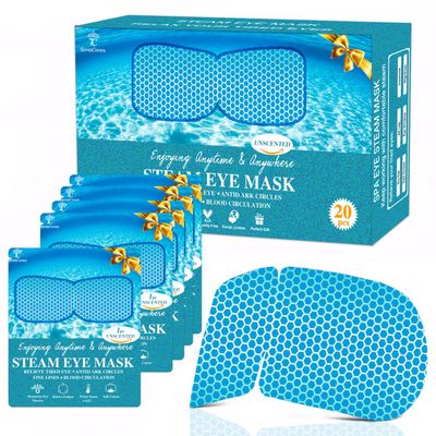20 Packs Unscented Self Heating Warm Steam Eye Masks for Dry Eyes, Eye Fatigue Relief & Puffy Eyes, Moist Heating Compress Pads for Sleeping, Spa Relaxation, Disposable Eye Mask,Gifts for Women