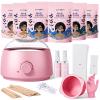 Home Waxing Kit for Women Men:Bikini Hard Wax Kit for Hair Removal Sensitive Skin Brazilian Face Waxing with Wax Beads Wax Machine Silicone Pot for Salon Home view 1