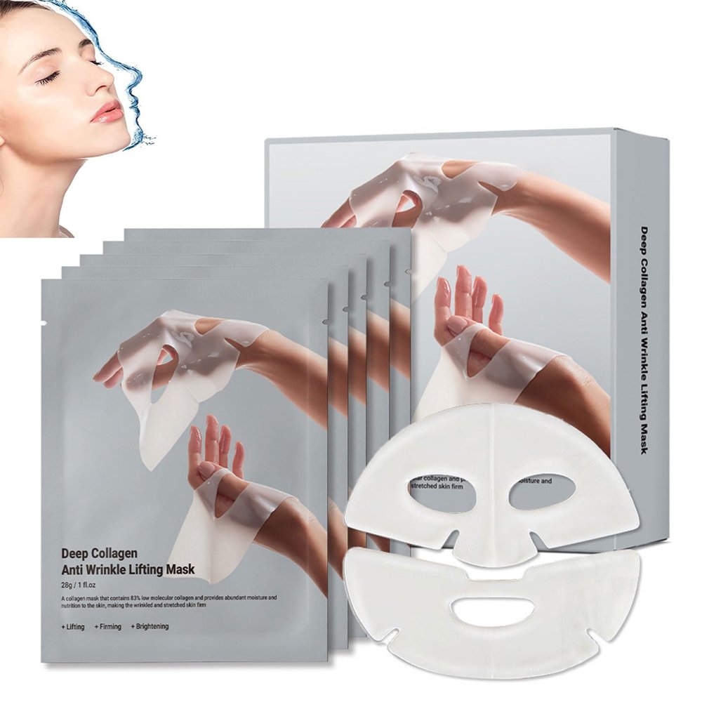 5/10/15/20Pcs Collagen Face Mask Overnight, With Low Molecular Weight Collagen For Elasticity, Firming, And Moisturizing 100ml (20PCS)