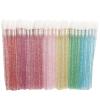 100 Pcs Crystal Lip Brush Disposable Glitter Lip Gloss Applicators Lipstick Applicator Wands Makeup Beauty Tool Kits Multicolor view 1