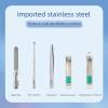 5 in 1 Manicure Tools Stainless Steel Nail Clippers Set Ear Spoon Skin Fork Nail File Hand Care view 3