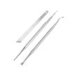 Beaupretty 3pcs Stainless Steel Nail Fork Set Dead Skin Remover Cuticle Cleaner Pedicure Tools for Home Salon Use view 1