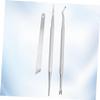 Beaupretty 3pcs Stainless Steel Nail Fork Set Dead Skin Remover Cuticle Cleaner Pedicure Tools for Home Salon Use view 2