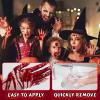 2PCS Halloween Fake Blood Kit, 3.52oz (100ml) Fresh Red + Dark Red Realistic Effect Washable, Vampire Makeup for Halloween Costume, Theater, Cosplay, Zombie, Special Effects view 4