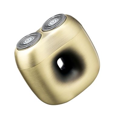 Donut Electric Men Rotary Shaver Portable Razor Rechargeable Men's Electric Cordless Wet&Dry Waterproof Mini Shaver Travel (Gold)