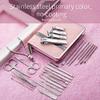 26Pcs Manicure Set Stainless Steel Nail Clippers Cuticle Nipper Pedicure Care Tool Dead Skin Scissor Cleaning Grooming Kit (Color : B, Size : 15.5 * 12cm) view 4