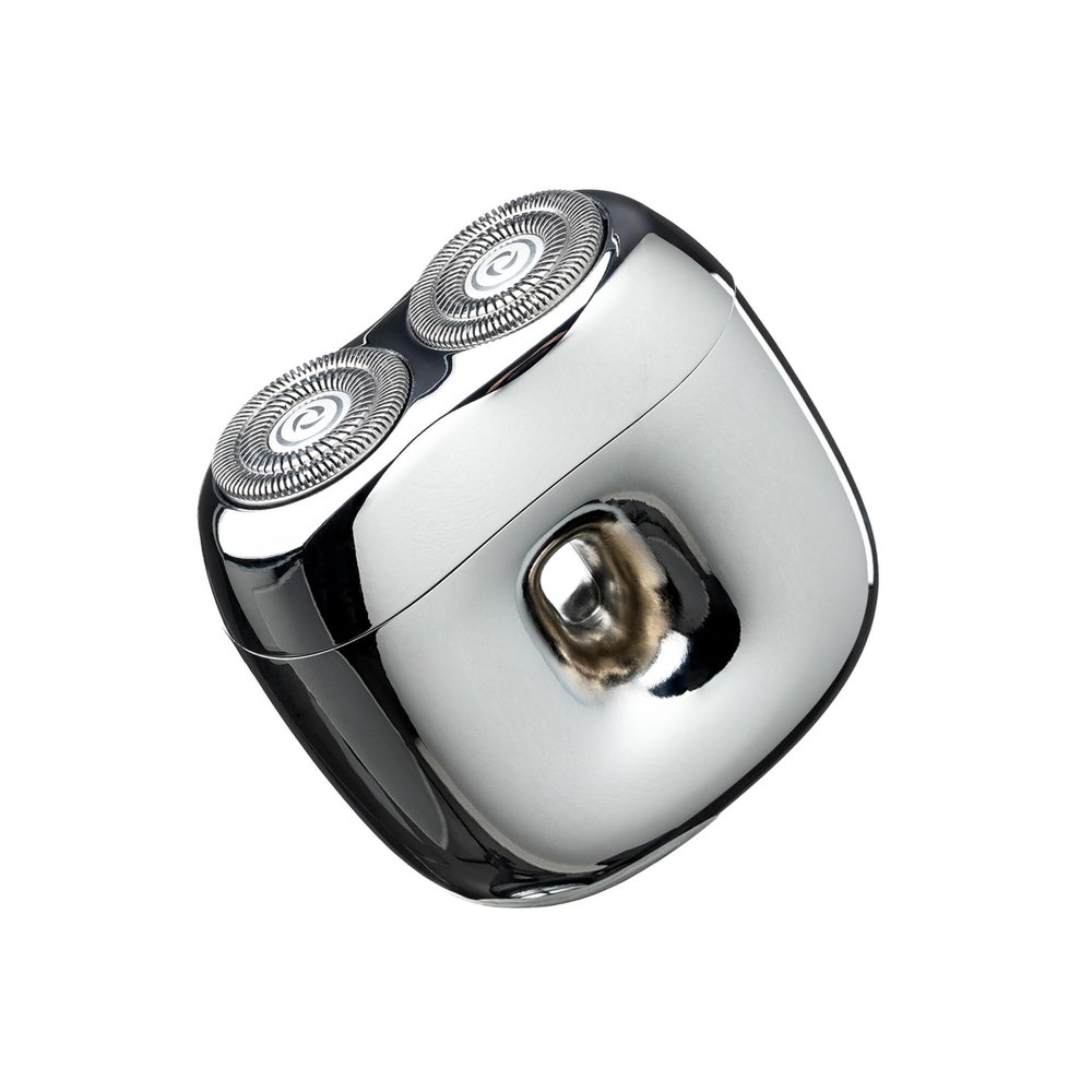 Donut Electric Men Rotary Shaver Portable Razor Rechargeable Men's Electric Cordless Wet&Dry Waterproof Mini Shaver Travel (Silver)