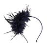 1920s Feather Headpiece Flapper Headband, Flapper Headband Accessories, Wedding Bridal Feather Headband, Retro Fabric Flower Hairband for Wedding Dress Photo Ball view 4