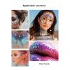 NSXAYIWE Body Glitter Gel, 12 Colors Face Sequin Chunky Glitter Sparkling Holographic Gel Cosmetic Powder Festival Makeup for Eye Lip Hair Nails,Festival Accessories Halloween view 2