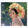 1pc Artificial Flower Hair Accessory Headband, Chinese Style Hairpin Flower Wreath Headband Hair Accessories Photography for Girls Women (blue) view 2