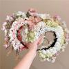 1pc Artificial Flower Hair Accessory Headband, Chinese Style Hairpin Flower Wreath Headband Hair Accessories Photography for Girls Women (blue) view 3