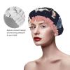 Astronaut On The Moon Shower Caps, Waterproof Bath Caps Reusable Shower Caps Band Bath Hair Hat For Women Ladies view 4