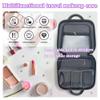 14" Portable Hard Shell Makeup Travel Case - Stylish PC+ABS Cosmetic Organizer for Women - Scratch-Resistant, Elastic Strap, Mini Suitcase - Perfect for Romantic GiftsArctic White view 4