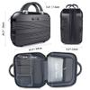 14" Portable Hard Shell Makeup Travel Case - Stylish PC+ABS Cosmetic Organizer for Women - Scratch-Resistant, Elastic Strap, Mini Suitcase - Perfect for Romantic GiftsMidnight Black view 4