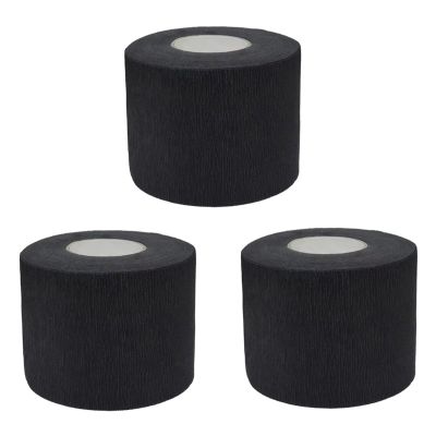 Feisate Neck Strips Barber Accessories, Barber Supplies - Disposable Barber Neck Tape, 3 Rolls 300 Strips Barber Stuff, Black