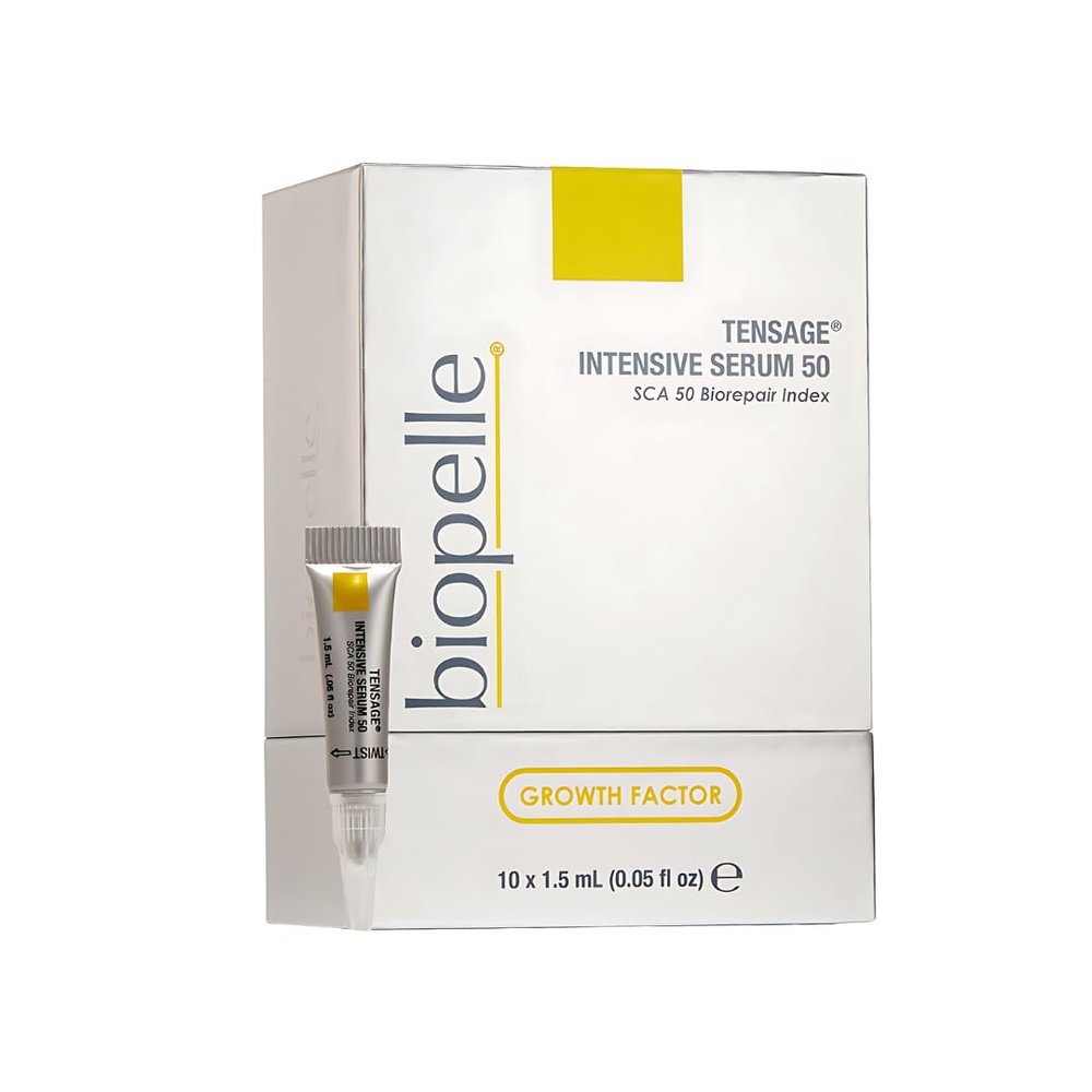 BiopelleBrand Tensage Growth Factor Intensive Serum 50, 10 Count(1.5ml) 0.05oz, Facial Serum with SCA 50 Biorepair Index