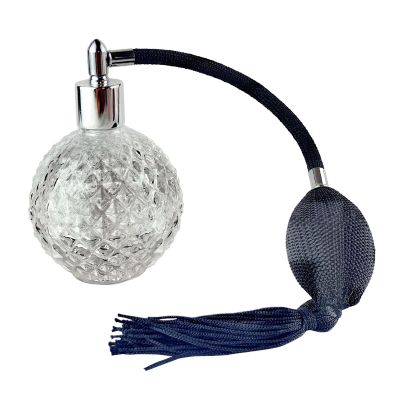 Almencla Elegant Glass Perfume Sprayer for Travel And Beauty, Clear Silver