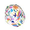 Qhwlr Mexican Otomi Animals Print Double Waterproof Shower Cap Printed Millinery With Light And Soft Decoration view 2