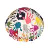 Qhwlr Hand Print Print Double Waterproof Shower Cap Printed Millinery With Light And Soft Decoration view 1